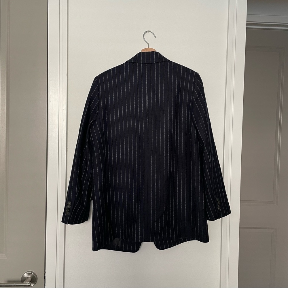 EVERLANE • oversized wool blend striped blazer jacket - Picture 2 of 4